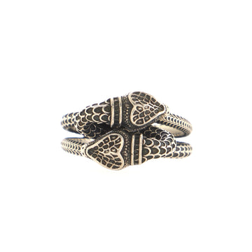 Gucci Garden Double Snake Ring Sterling Silver