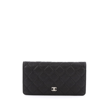 Chanel L-Yen Wallet Quilted Caviar