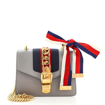 Gucci Sylvie Chain Shoulder Bag Leather Mini