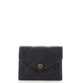 Louis Vuitton Victorine Wallet Monogram Empreinte Leather Blue