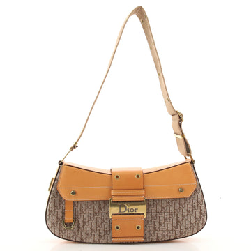 Christian Dior Vintage Street Chic Columbus Bag Diorissimo Canvas with Leather Medium