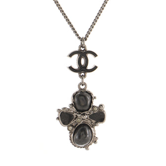 Chanel CC Cross Pendant Necklace Metal and Resin