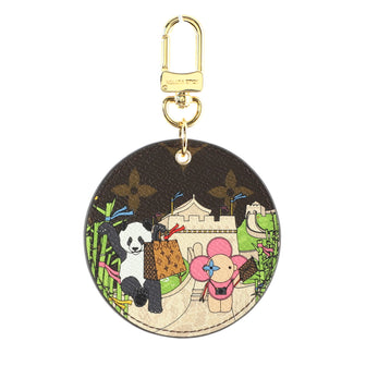 Louis Vuitton Round Bag Charm and Key Holder Limited Edition Vivienne Xmas Monogram Canvas