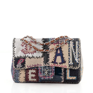Chanel Classic Single Flap Bag Multicolor Patchwork Jumbo