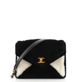 Chanel Envelope Flap Bag Shearling Small