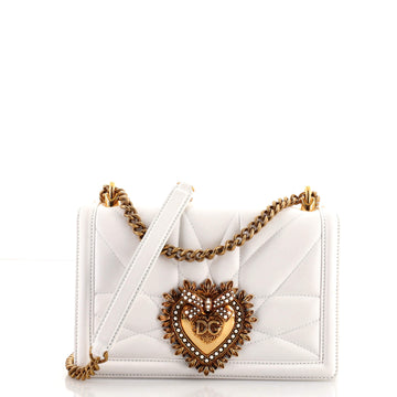 Dolce & Gabbana Devotion Shoulder Bag Quilted Leather Small
