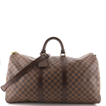 Louis Vuitton Keepall Bandouliere Bag Damier Graphite 55