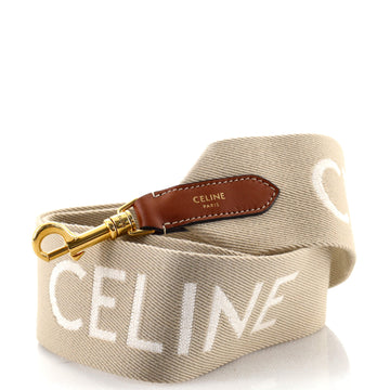 Celine Logo Shoulder Strap Jacquard Wool Long