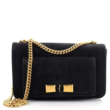 Salvatore Ferragamo Ginevra Shoulder Bag Nubuck Medium