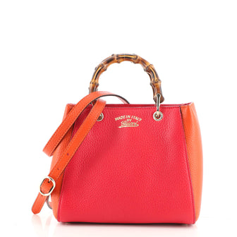 Gucci Bamboo Shopper Tote Leather Mini
