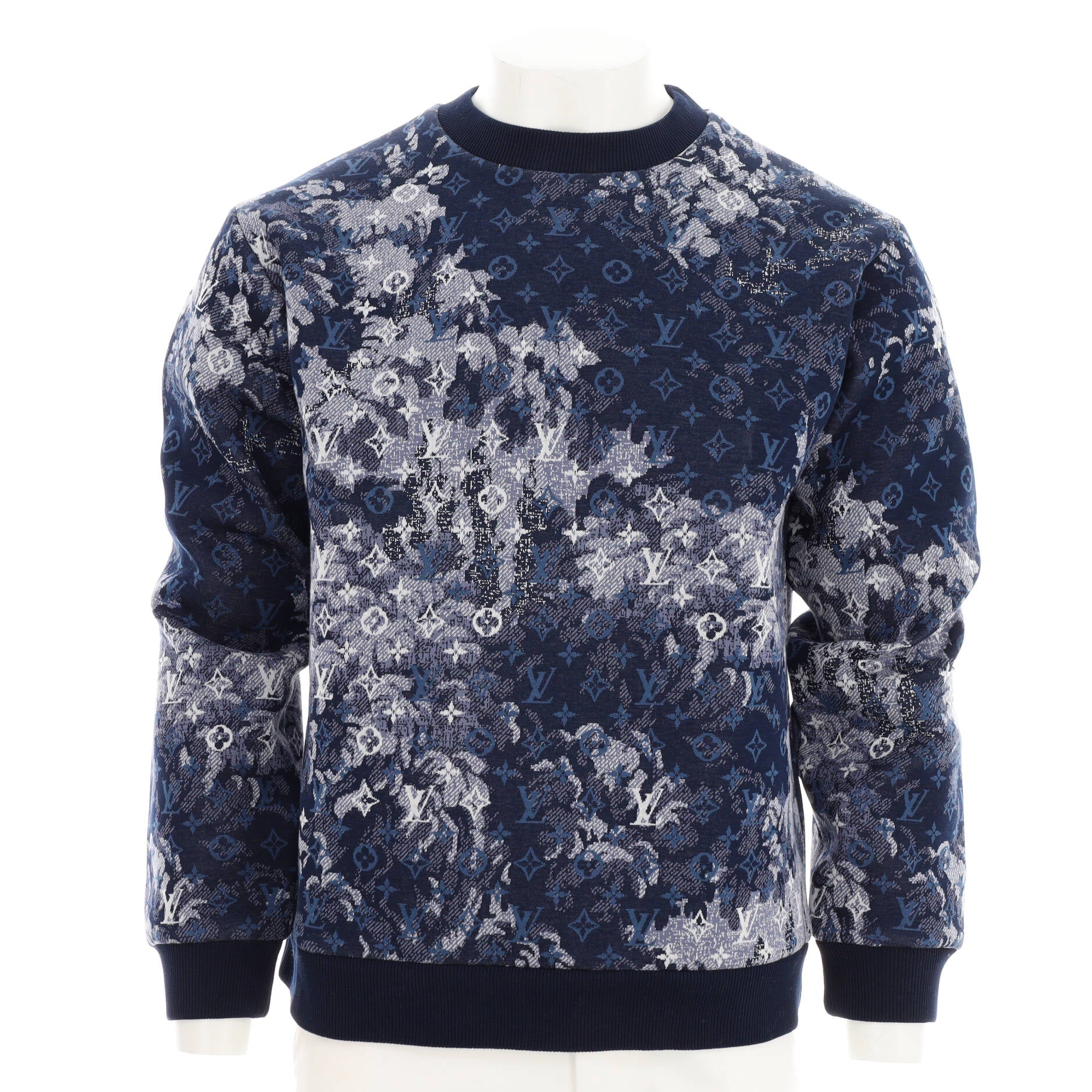 Louis Vuitton Men's Tapestry Monogram Sweatshirt Cotton Blue 138633185