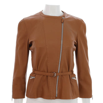 Fendi Women's Selleria Biker Jacket Leather