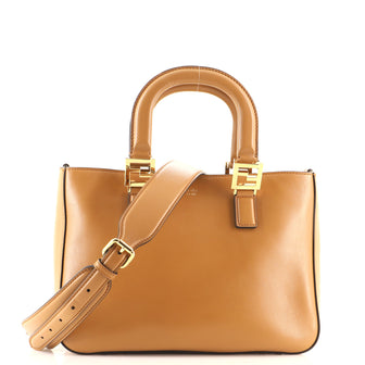 Fendi FF Handle Tote Leather Small