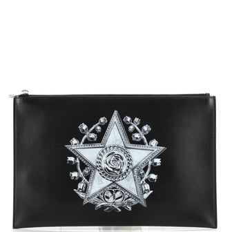 Christian Dior Homme Zip Pouch Printed Leather