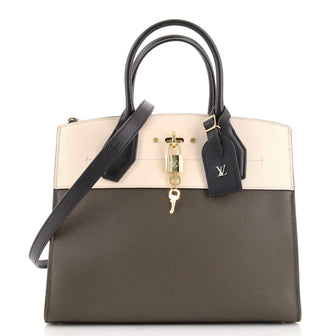 Louis Vuitton City Steamer Handbag Leather MM