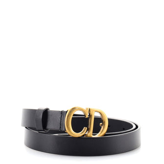 Christian Dior Saddle Belt Leather Thin