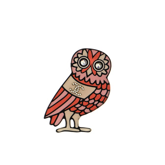 Chanel CC Owl Brooch Resin with Glitter and Crystal