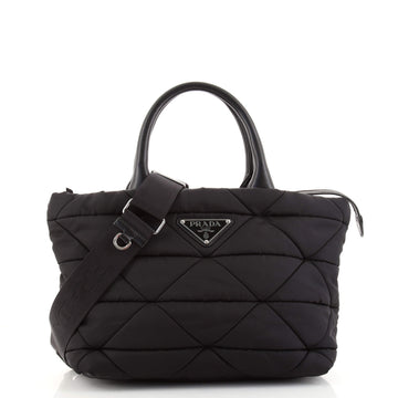 Prada Padded Tote Bag Quilted Re-Nylon with Leather Small