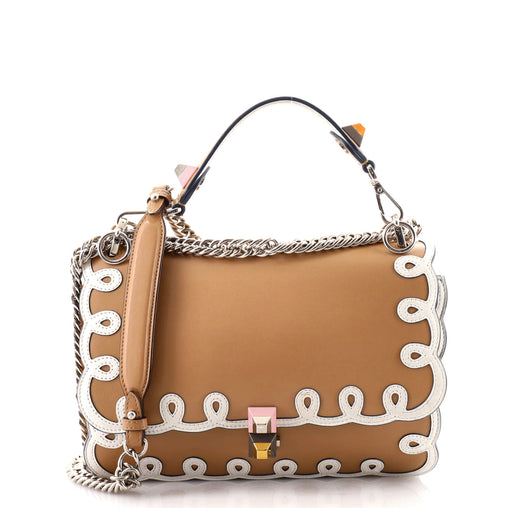 Fendi Swirl Kan I Bag Leather Medium Neutral 138633236