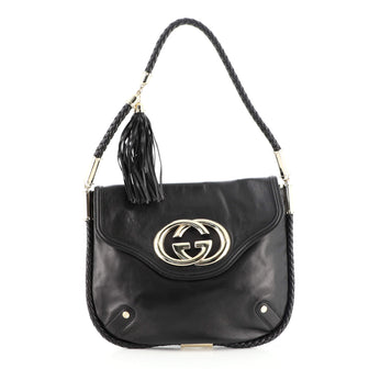 Gucci Britt Tassel Flap Bag Leather Medium