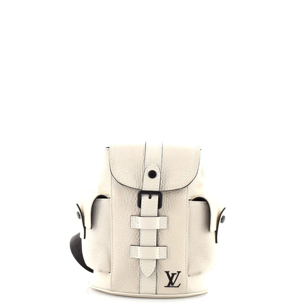 louis vuitton christopher backpack white Louis Vuitton Christopher Backpack Taurillon Leather XS 138633