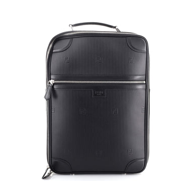 Fendi FF Travel Backpack Embossed Leather Medium