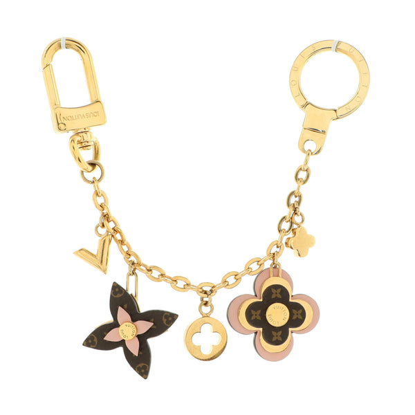 Louis Vuitton Blooming Flowers Chain Bag Charm and Key Holder Pink in  Brass/Leather/Coated Canvas with Gold-tone - US