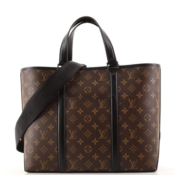 Louis Vuitton Weekend Tote Macassar Monogram Canvas PM