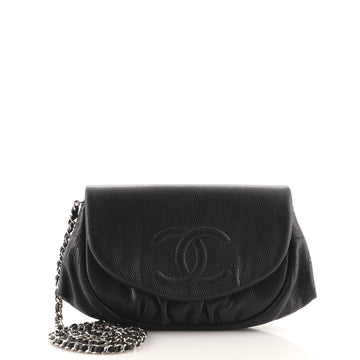 Chanel Half Moon Wallet on Chain Caviar