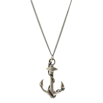 Saint Laurent Anchor Pendant Necklace Metal