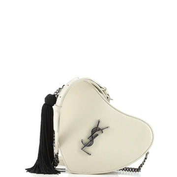 Saint Laurent Love Heart Tassel Chain Bag Leather Small