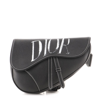 Christian Dior Shawn Stussy Saddle Crossbody Bag Printed Leather