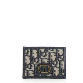 Christian Dior 30 Montaigne Card Holder Oblique Canvas and Leather