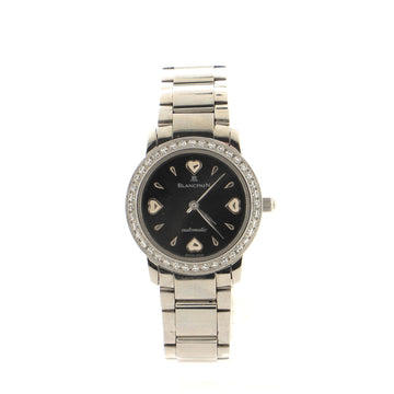 Blancpain Ladybird Heart Automatic Watch Stainless Steel with Diamond Bezel 26