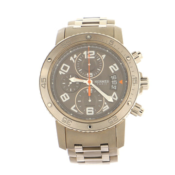 Hermes Clipper Diver Chronograph Automatic Watch Stainless Steel and Titanium 44