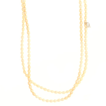 Mikimoto Double Strand Necklace Sterling Silver and Pearls