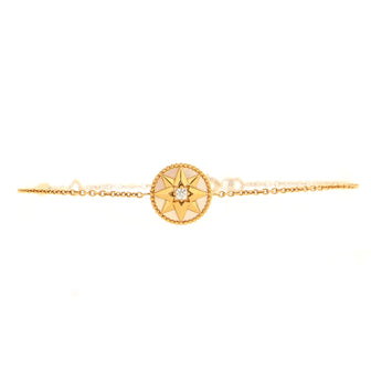Christian Dior Rose des Vents Bracelet 18K Yellow Gold with Diamond and Mother of Pearl