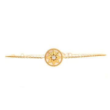 Christian Dior Rose des Vents Bracelet 18K Yellow Gold with Diamond and Mother of Pearl