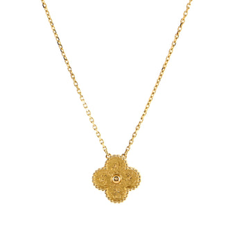 Van Cleef & Arpels Vintage Alhambra Pendant Necklace 18K Yellow Gold