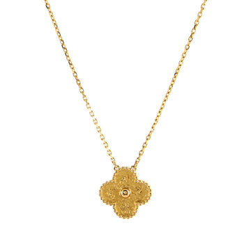 Van Cleef & Arpels Vintage Alhambra Pendant Necklace 18K Yellow Gold