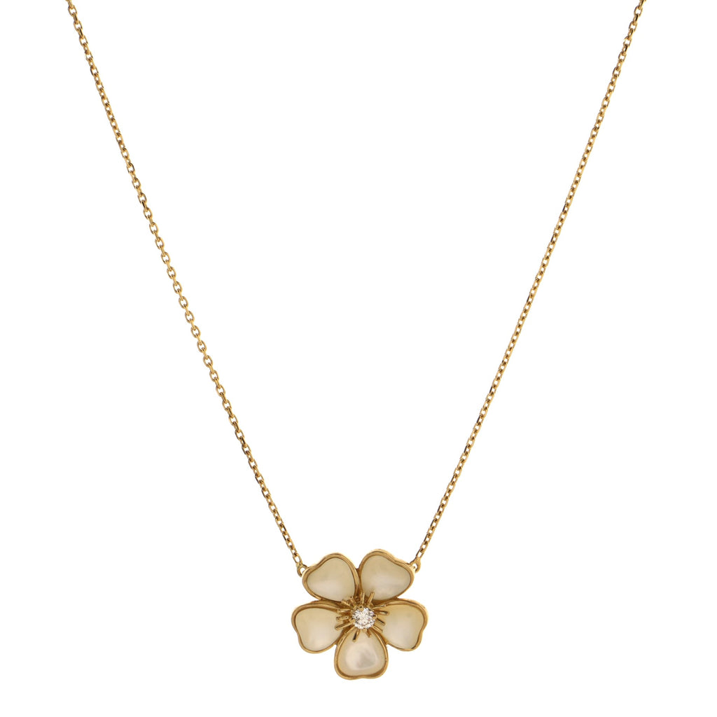 Van Cleef & Arpels Mimi Nerval Pendant Necklace 18K Yellow Gold