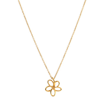 Tiffany & Co. Paloma Picasso Villa Flower Pendant Necklace 18K Rose Gold