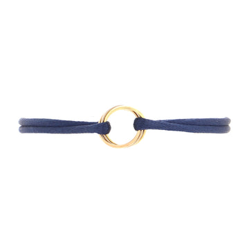 Cartier Trinity On Cord Bracelet Silk Cord with 18K Tricolor Gold