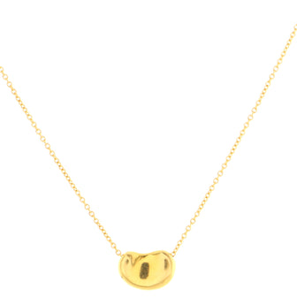 Tiffany & Co. Elsa Peretti Bean Pendant Necklace 18K Yellow Gold 7mm