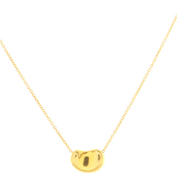 Tiffany & Co. Elsa Peretti Bean Pendant Necklace 18K Yellow Gold 7mm