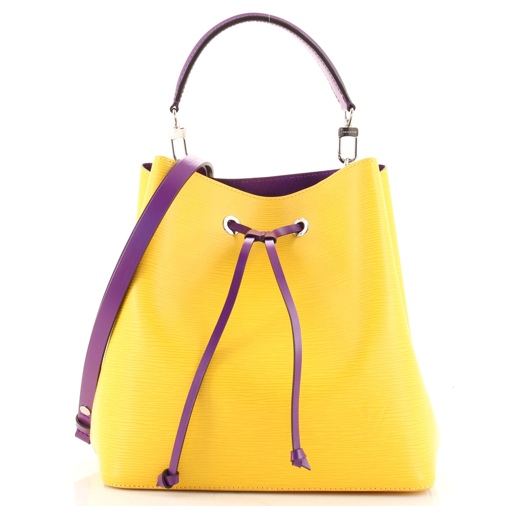 Louis Vuitton Neonoe Epi Leather Bag Yellow purple handbag