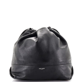 Saint Laurent Drawstring Backpack Leather Large