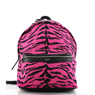Saint Laurent City Backpack Printed Canvas