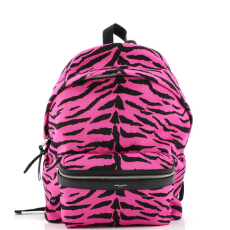 Saint Laurent City Backpack Printed Canvas