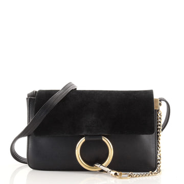 Chloe Faye Shoulder Bag Leather and Suede Small